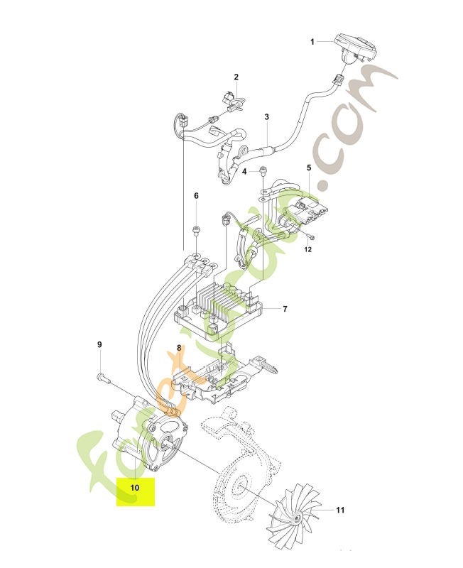 Moteur Husqvarna réf. 536855202