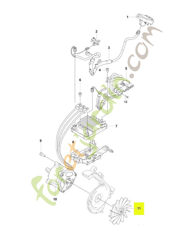 Ventilateur Husqvarna réf. 538936601