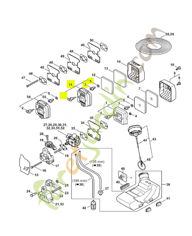 Boîtier de filtre Stihl réf. 4137-140-2801