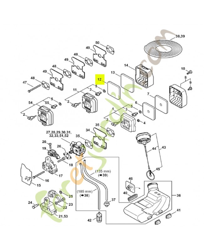 Filtre a air Stihl réf. 4137-124-2800