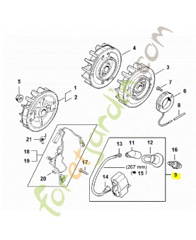 Appareil de commande Stihl réf. 1140-400-4717