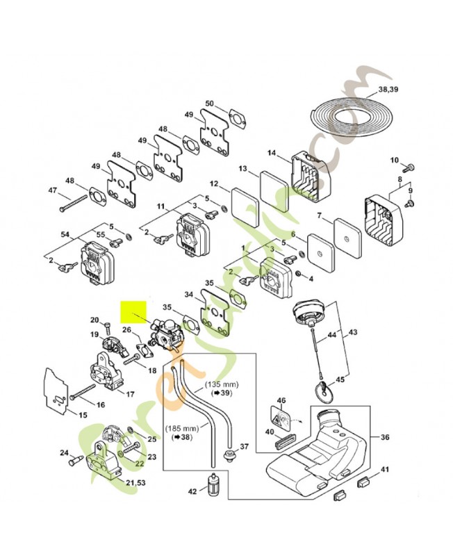 Carburateur C1Q-S28G Stihl réf. 4137-120-0600