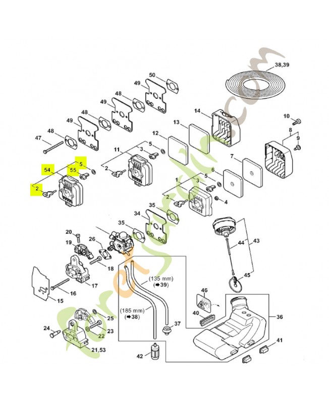 Boîtier de filtre Stihl réf. 4137-140-2800