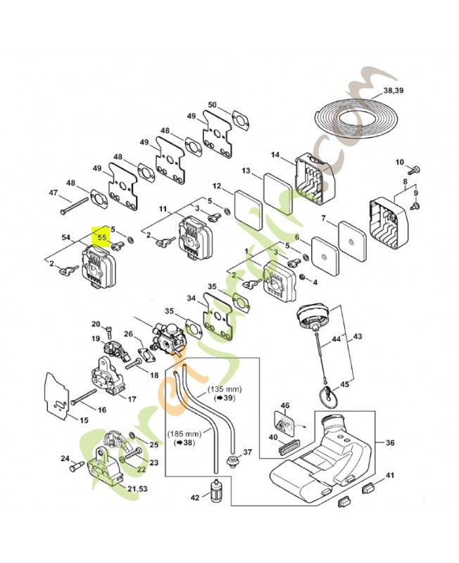 Volet de démarrage Stihl réf. 4137-141-3800