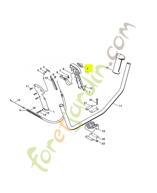Curseur combiné Stihl réf. 4128-182-1700