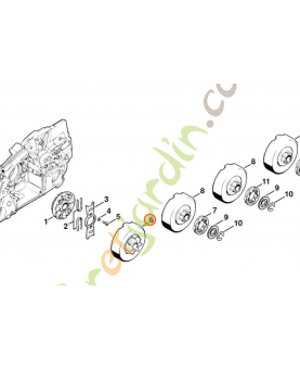 Pignon profile 404 7 dts Stihl ref. 1124-640-2001