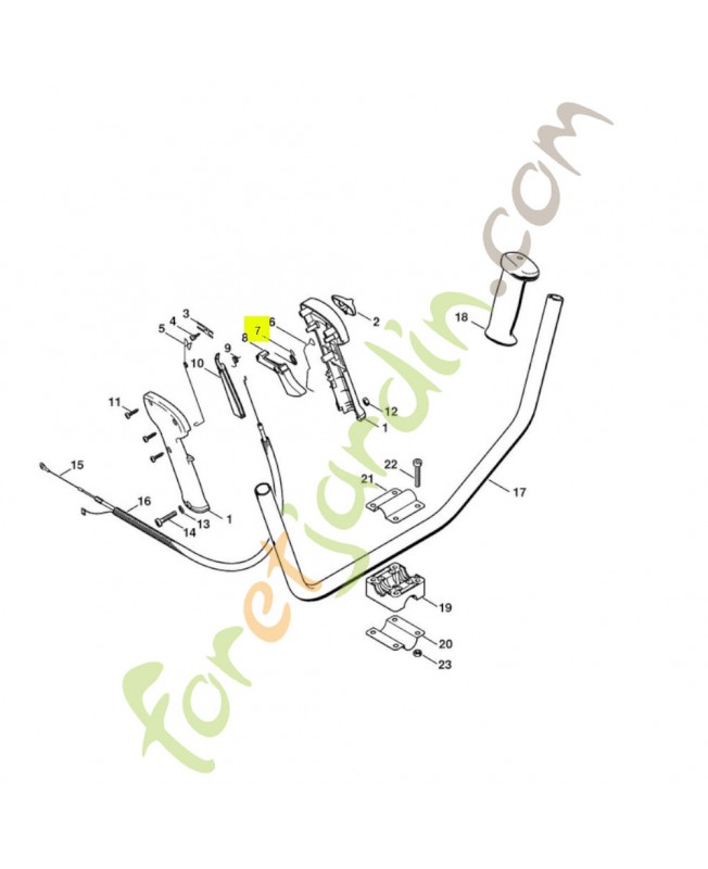 Ressort coudé Stihl réf. 4128-182-4500