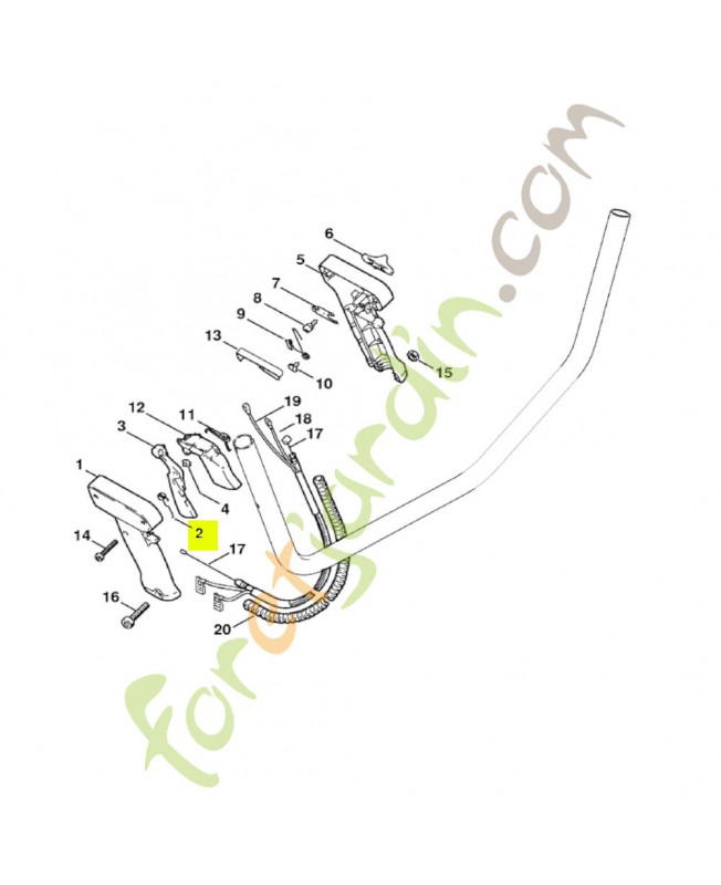 Ressort coudé Stihl réf. 4126-182-4506- Pièce détachée Stihl