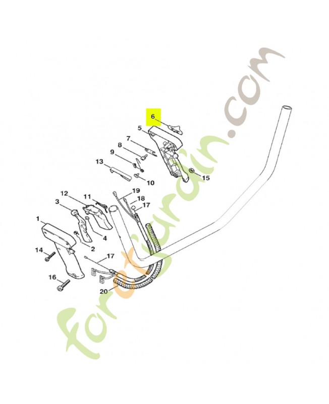 Curseur combiné Stihl réf. 4126-182-1700