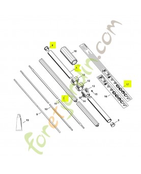 Tube complet Ø 25,4 mm x 1,5 m Stihl réf. 4137-710-7100