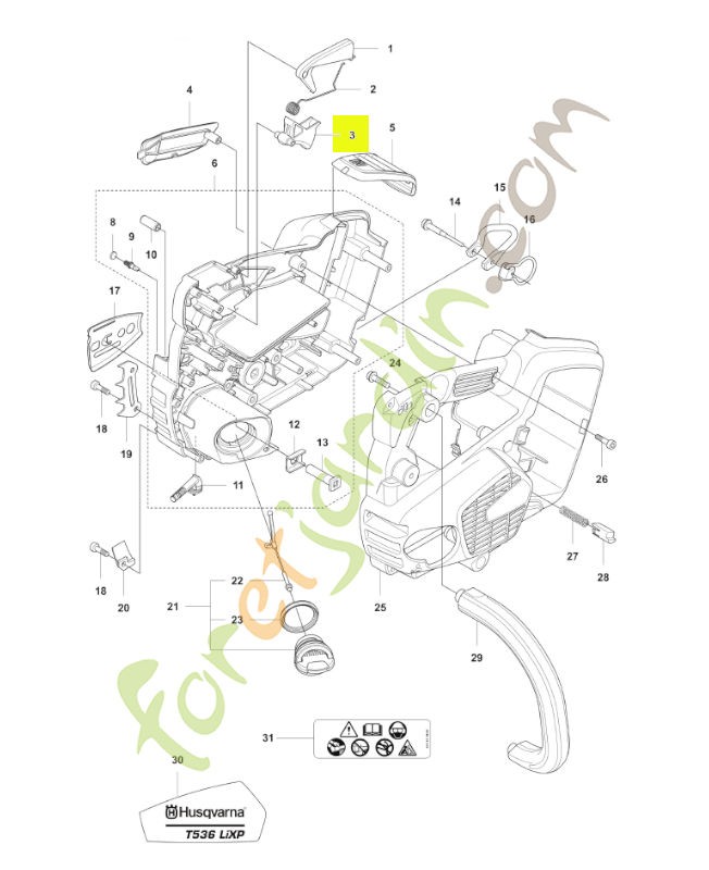 Contrôle des gaz Husqvarna réf. 577312601