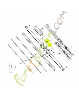 Support ø 25.4 mm Stihl réf. 0000-182-2100