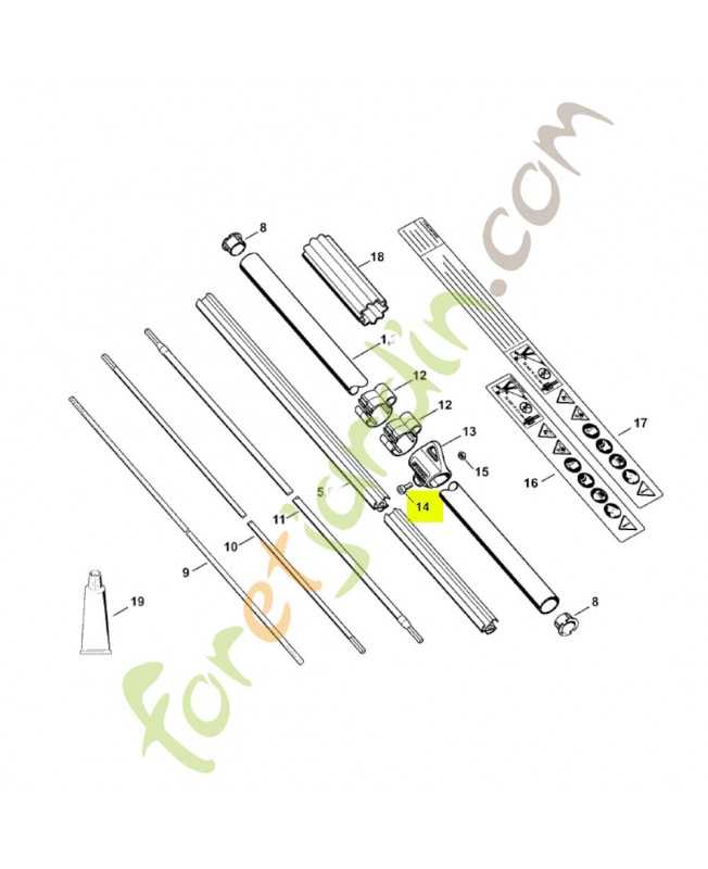 Vis cylindrique is m5 x16 Stihl réf. 9022-341-0980
