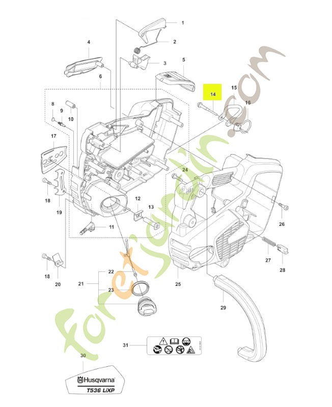 Vis Husqvarna réf. 522847901