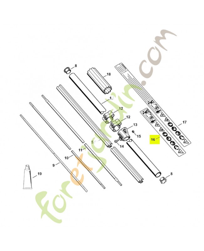Pictogramme d'avertissement FS Stihl réf. 0000-967-7253