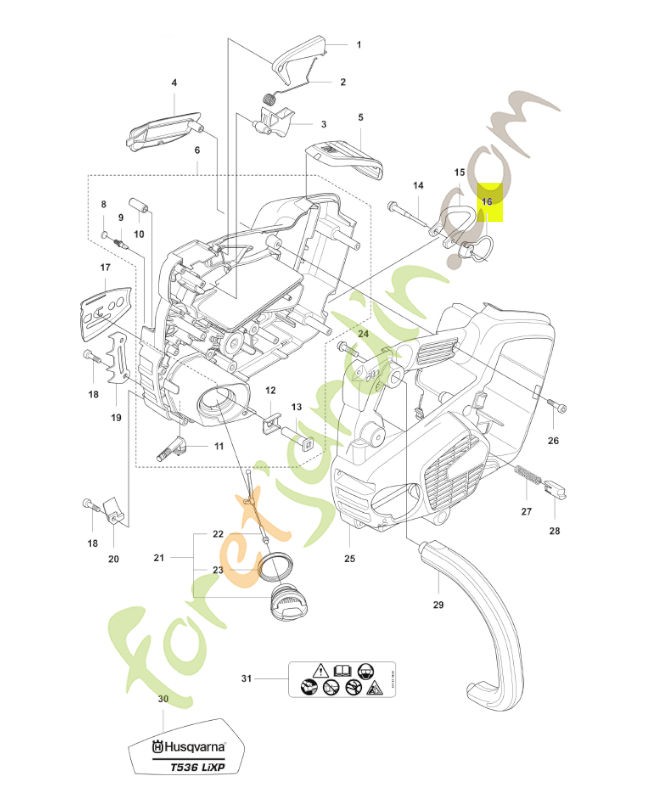 Œillet Husqvarna réf. 580860002