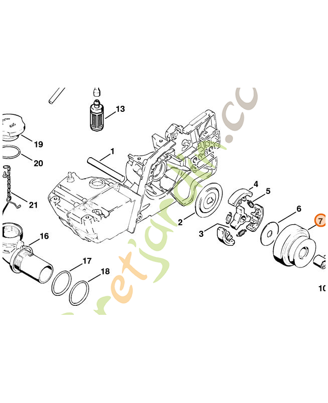 Poulie a gorge Stihl ref. 4201-700-2506