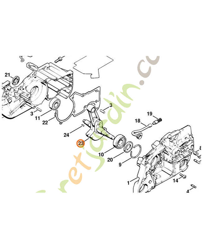Vilebrequin Stihl ref. 1124-030-0401