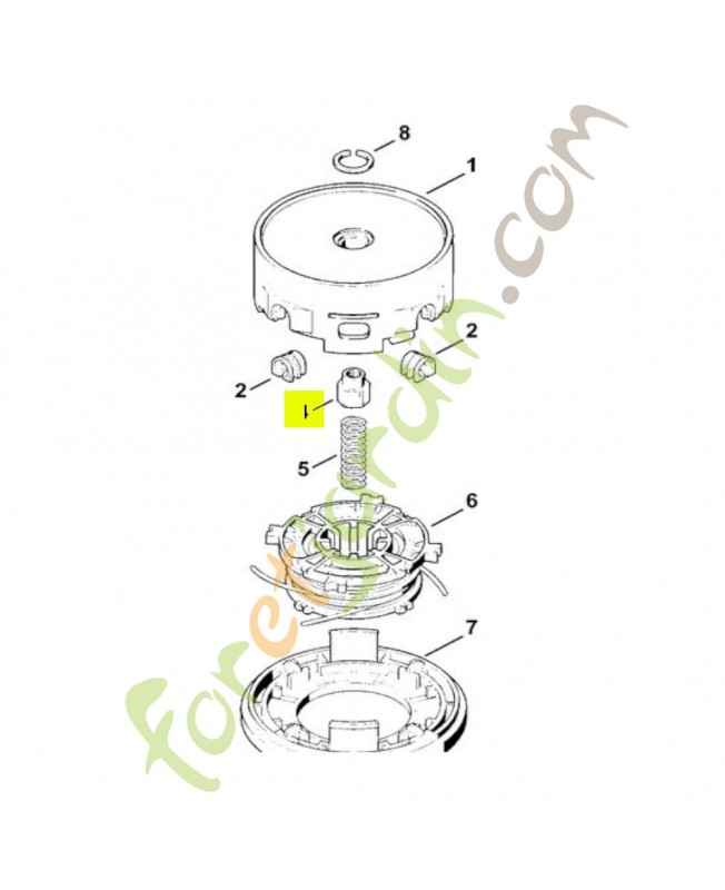 Écrou à embase M14x1,5 à gauche Stihl réf. 4005-713-6800