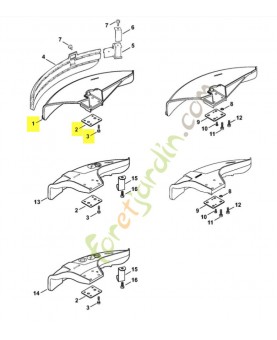 Capot de protection 4119-710-8103. Pièce de rechange Sithl / Vicking