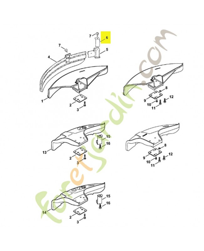 Couteau fil nylon 4118-713-4105. Pièce de rechange Sithl / Vicking