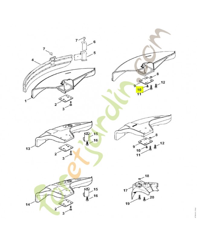 Vis cylindrique IS-P4x10 Stihl réf. 9074-478-2970