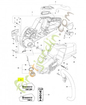 Autocollant Husqvarna réf. 578229101