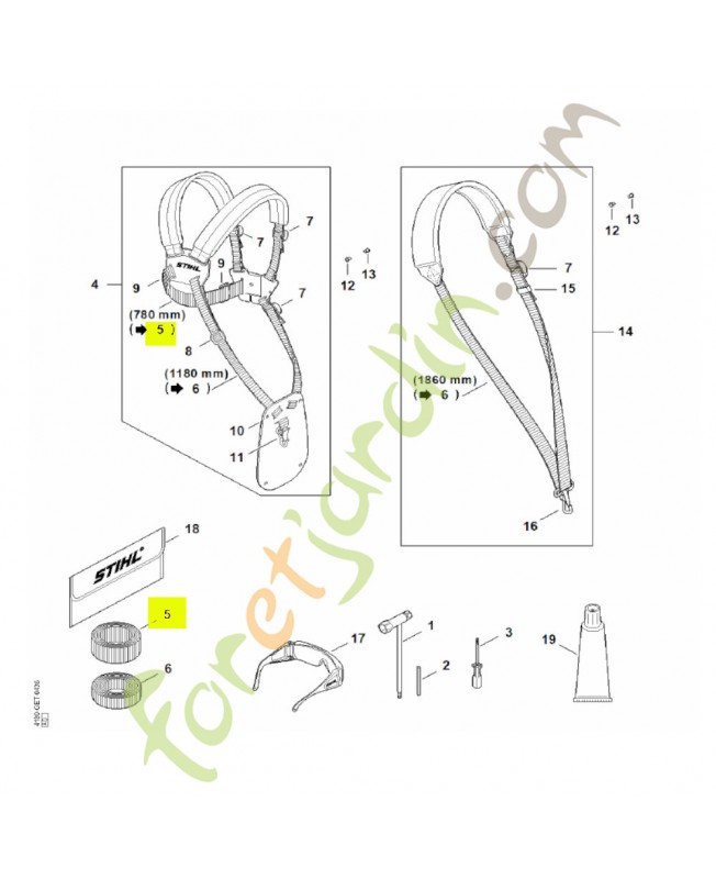 Sangle 38 mm x 5 m Stihl réf. 0000-930-2242