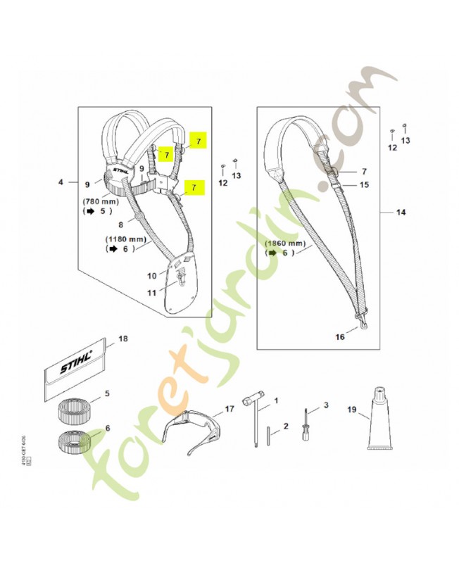 Boucle de réglage Stihl réf. 4203-792-7200