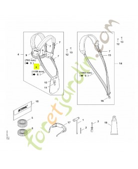 Boucle de réglage Stihl réf. 4119-718-6300- Pièce détachée Stihl