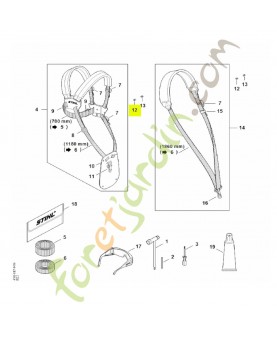 Rivet, partie à riveter 4x8x6 Stihl réf. 9408-021-4530. Pièce de rechange Stihl
