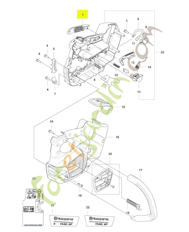 Insert de poignée Husqvarna réf. 593049101