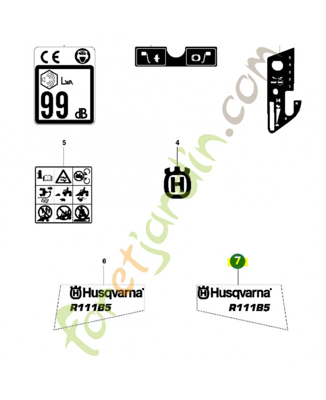 Autocollant Husqvarna ref. 575253101