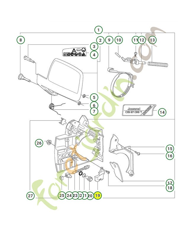 Couvercle Husqvarna réf. 537396901