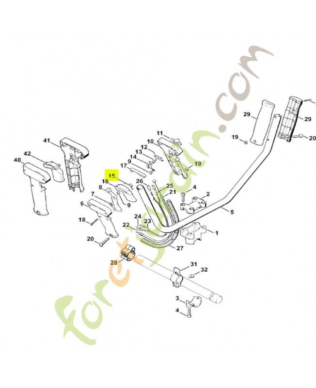 Ressort coudé Stihl réf. 4126-182-4500 en stock