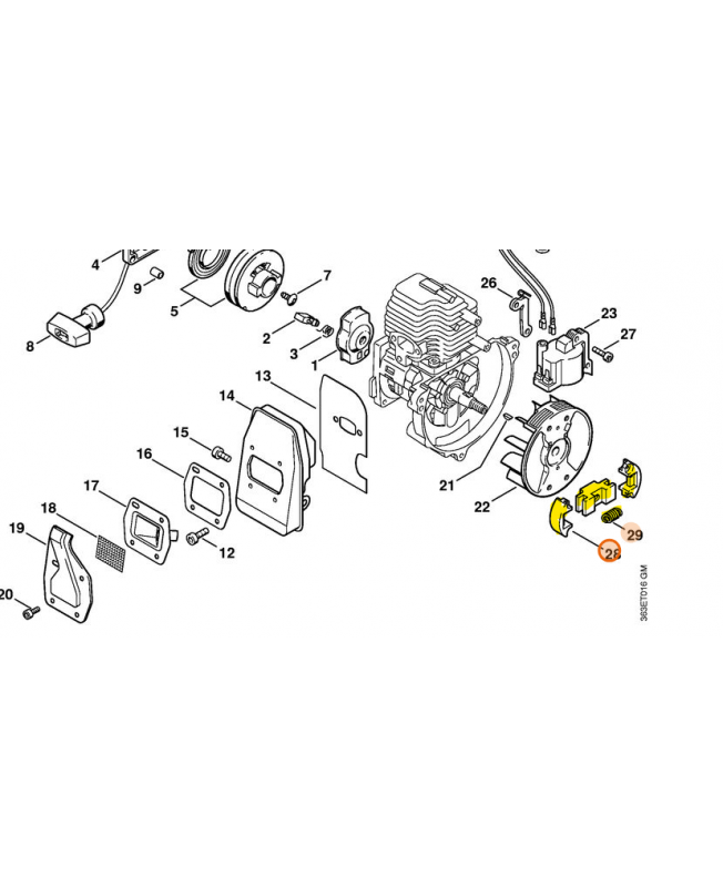 Embrayage Stihl ref. 4133-160-2020 en stock