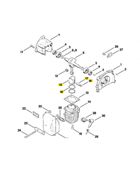 Piston Stihl ref. 4117-030-2000 en stock