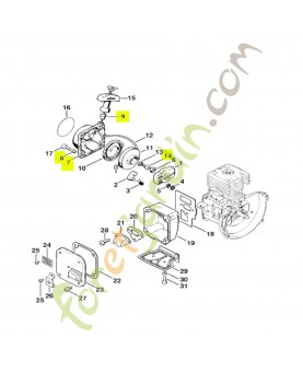Couvercle de lanceur Stihl réf. 4126-190-0405