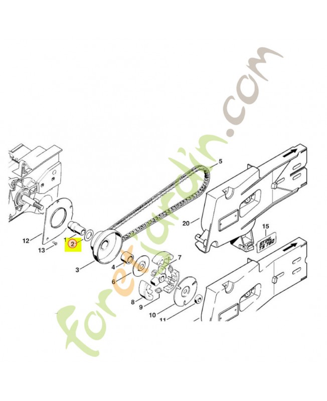 Rondelle A19,9 Stihl réf. 0000-958-1900