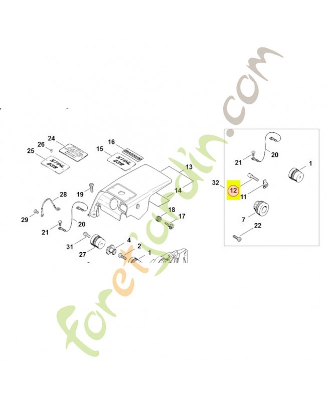 Vis cylindrique Stihl réf. 1121-791-6105