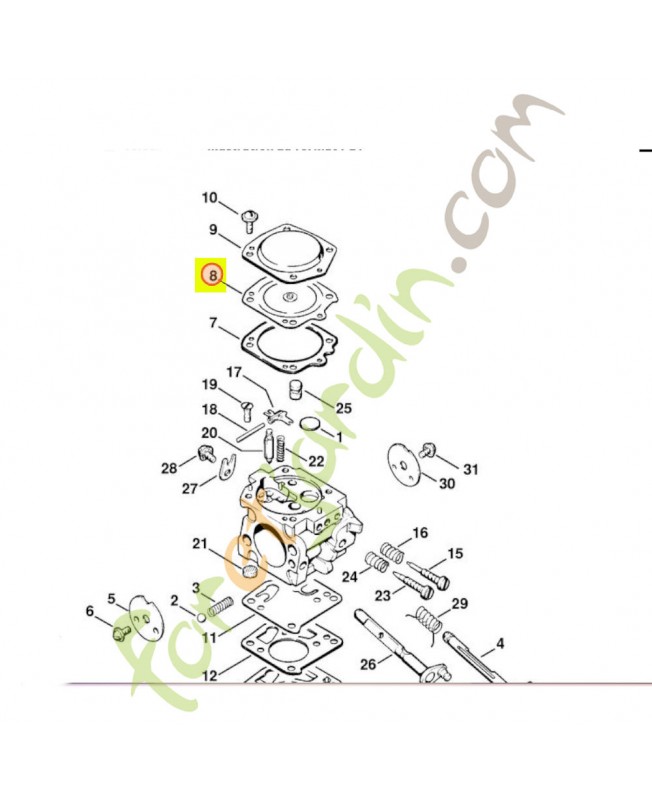 Membrane de réglage Stihl réf. 1110-121-4700