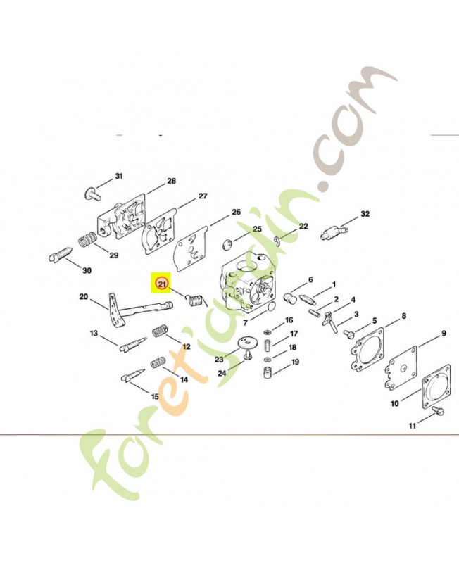 Ressort coudé Stihl réf. 1113-122-3205