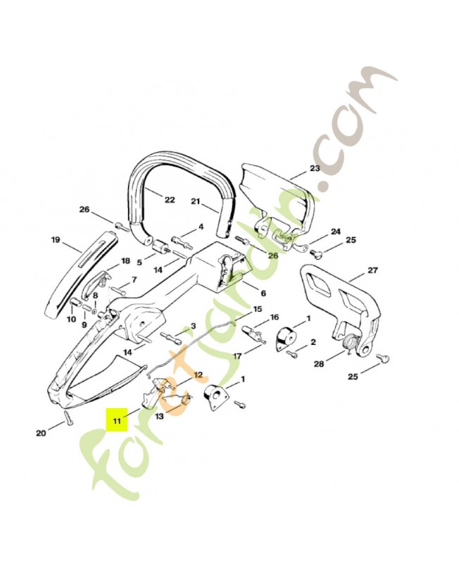 Manette des gaz Stihl réf. 1114-180-1502