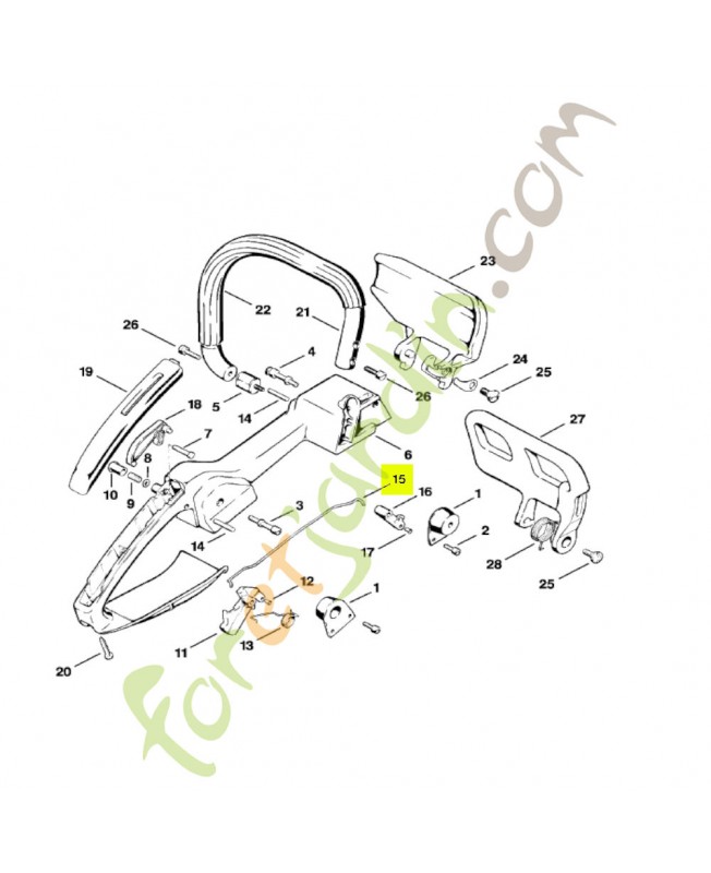 Tringlerie des gaz Stihl réf. 1114-182-1503
