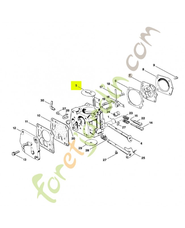 Volet de démarrage Stihl réf. 1115-121-2900