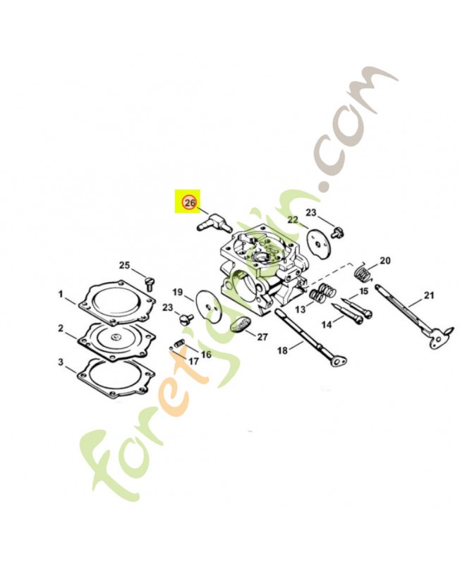 Raccord en équerre Stihl réf. 1117-122-3900