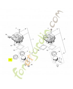Segment de piston Ø 46x1,5 mm Stihl réf. 1118-034-3001