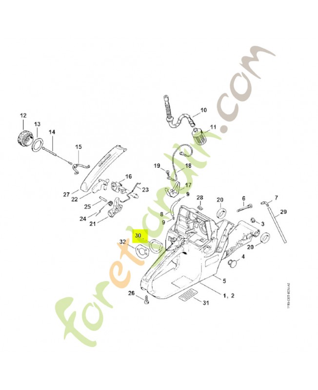 Rondelle Stihl réf. 1119-121-8600