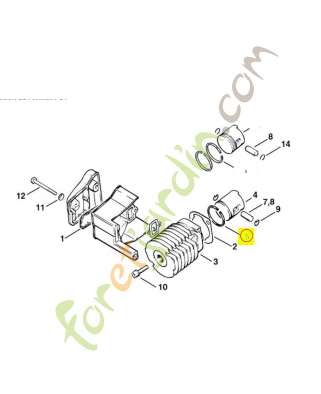Segment de piston Ø 36x1,5 mm Stihl réf. 1120-034-3000
