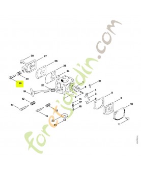 Vis de réglage de régime de ralenti Stihl réf. 1120-122-6200